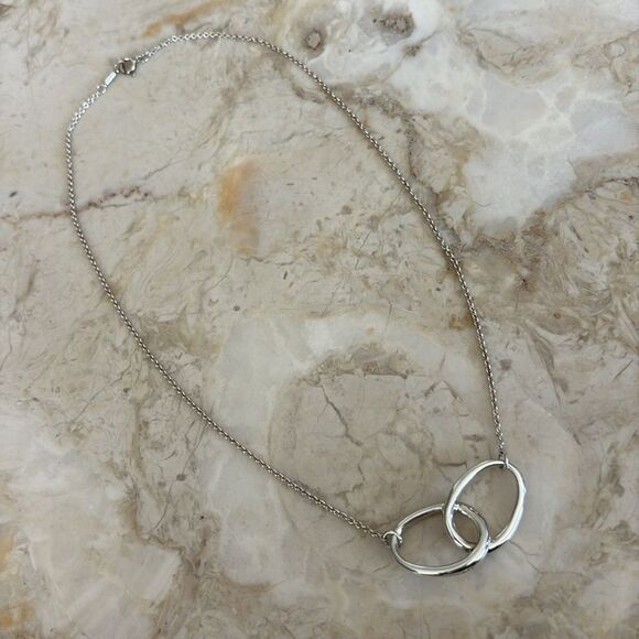 AuthenticTiffany & Co. Elsa Peretti Large Interlocking Ovals 925 Sterling Silver - Picture 3 of 11